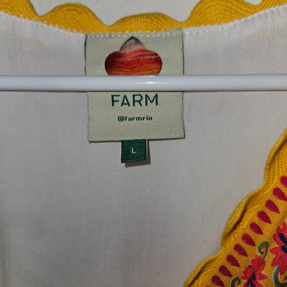 Farm Rio Off-White Vivid Garden Maxi Dress size L - Picture 9 of 11